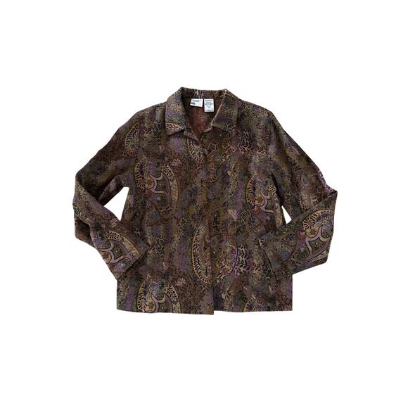 Vintage Koret Wool Blend Sport Coat Blazer Brown Check Size L - Picture 1 of 4